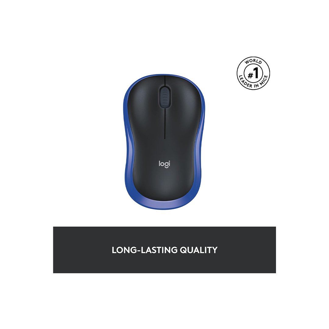 Logitech M185 Wireless Mouse - Blue in Qatar Logitech M185 Wireless Mouse - Blue in Qatar